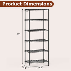 Set of 2 4-Tier Metal Storage Shelving Unit with V-Shaped Wire Rack and 1000 LBS Capacity-Black