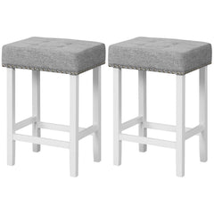 2 Pieces Counter Height Bar Stools with Sponge Padded Cushion