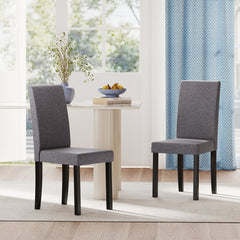Set of 2 Dining Chair Mid-Century Modern Fabric Upholstered Parson Chairs