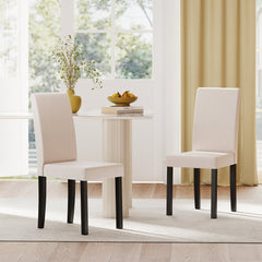 Set of 2 Dining Chair Mid-Century Modern Fabric Upholstered Parson Chairs