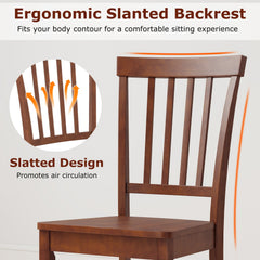 Set of 2 Dining Chairs with Solid Wooden Legs