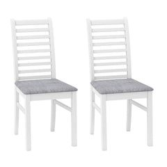 Set of 2 Wooden Dining Chair with Rubber Wood Legs for Living Room
