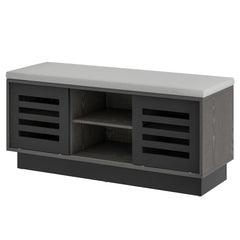 Shoe Bench with 6 Storage Compartments and 3 Adjustable Shelves