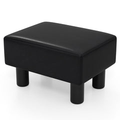 Small PU Leather Rectangular Seat Ottoman Footstool