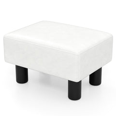 Small PU Leather Rectangular Seat Ottoman Footstool
