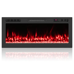 Smart WiFi Electric Fireplace Wall Mounted & Recessed 750W/1500W Heater