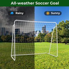 Soccer Goal for Backyard with Heavy Duty Frame and Ground Stakes