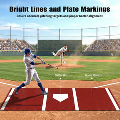 Softball Pitching Mat 10 x 3 Feet Softball Training Aid