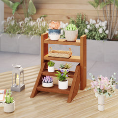 Solid Wood Plant Stand for Flowerpots and Succulents