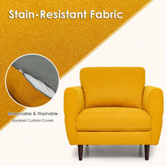 Modern Upholstered Accent Chair Single Sofa Armchair