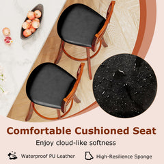 Swivel Barstools Set of 2 with Backrest and Footrest