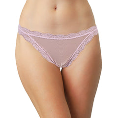 Mesh Thong with Lace Trim at the Waist and Leg, XS-2X