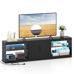 TV Stand for TVs up to 85 Inches LED Entertainment Center with Power Outlets