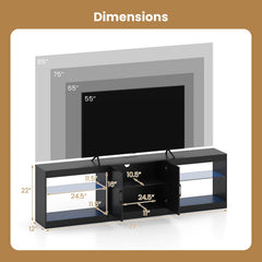 TV Stand for TVs up to 85 Inches LED Entertainment Center with Power Outlets