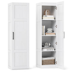 Tall Storage Cabinet with 4 Storage Shelves for Bathroom Living Room