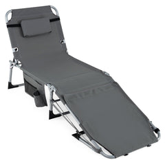 Tanning Chair with Face Arm Holes Portable Sunbathing Chair