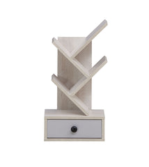 5-Tier Floor Standing Tree Bookcase with Drawer