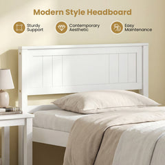 Twin/Full/Queen Size Sturdy Wooden Bed Frame with Headboard and Slat Support