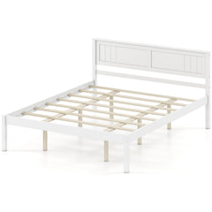 Twin/Full/Queen Size Sturdy Wooden Bed Frame with Headboard and Slat Support