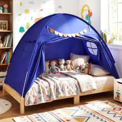 Twin Size Indoor Canopy Tent for Kids with 2 Window and Suits 3+