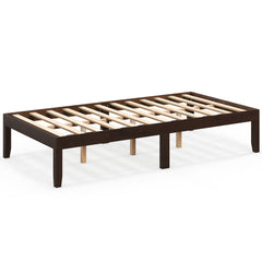 14 Inch Twin Wood Platform Bed Frame with Wooden Slats Support
