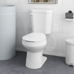 Two-Piece Round Toilet with 17.5 inch ADA Comfort Chair Height Seat