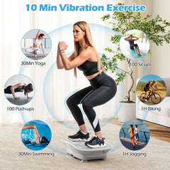 Vibration Plate Exercise Machine for Lymphatic Drainage and Weight Loss with 10 Speed Intensities