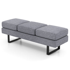 Waiting Room Bench Seating Long Bench with Metal Frame Leg