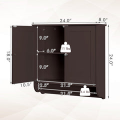 Wall Mounted Bathroom Storage Medicine Cabinet with Towel Bar
