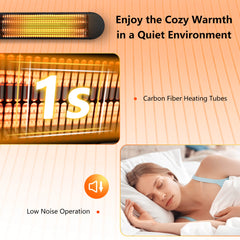 750W/1500W Wall Mounted Infrared Heater with Remote Control