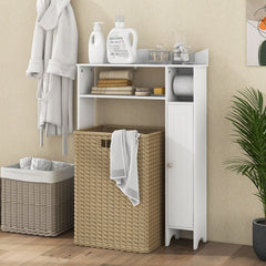 Wood Over the Toilet Bathroom Space Saver with Paper Holder and Shelf