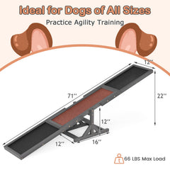 Wooden Dog Agility Seesaw Dog Outdoor Run Game Toy for Obstacle Courses