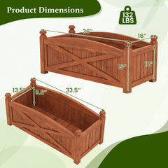 Wooden Raised Garden Bed Drainage Holes for Patio Garden
