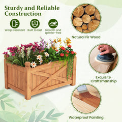 Wooden Raised Garden Bed Drainage Holes for Patio Garden