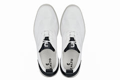 CALTO - X2212 - 2.4 Inches Taller (White/Black) - Lace Up Casual Walker - Lightweight