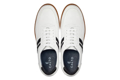 CALTO White Leather Sneakers - 2.8 inches - Y2821