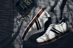 CALTO White Leather Sneakers - 2.8 inches - Y2821