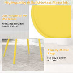 3 Piece Patio Chair Set with PP Seat and Tabletop for Porch