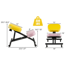Adjustable Ergonomic Kneeling Chair with Upgraded Gas Spring Rod and Thick Foam Cushions