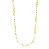 14k Yellow Gold Cable Chain Style Polished Necklace