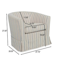 Zeniqua Upholstered Swivel Chair With Loose Cover