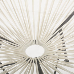 Modern NUSA Side Table with Tempered Glass Top and Polyethylene Rattan Base in White