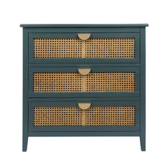 3 Drawer Cabinet Natural Rattan