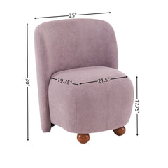 Modern Low Back Accent Upholstered Armless Living Room Chairs