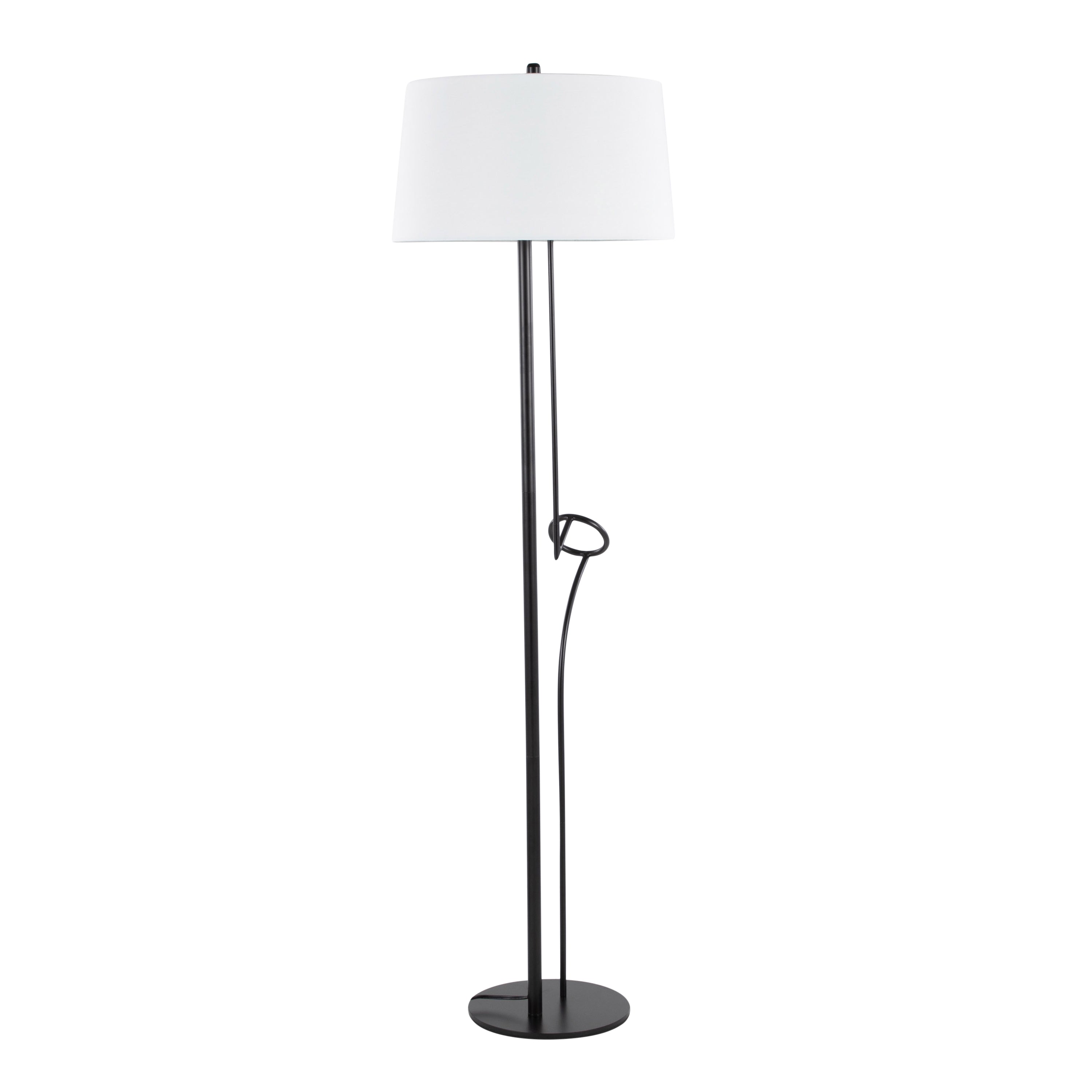 Contemporary Black Floor Lamp Modern Style