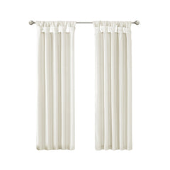 Twist Tab Lined Window Curtain Panel White 50x108