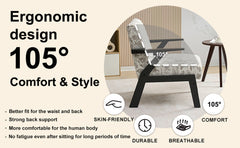 Mid-Century Modern Lounge Armchair - Seat Cushion (Beige + Grey)