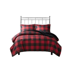 King/Cal King Faux Wool to Faux Fur Down Alternative Comforter Set
