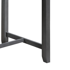 Graham 36' 3-Piece Gray Finish Small Space Counter Height Dining Table with Shelves and 2 Chairs
