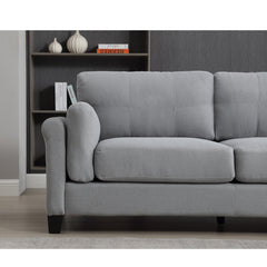 Modern Gray Sofa with Integrated USB and Type-C Charging